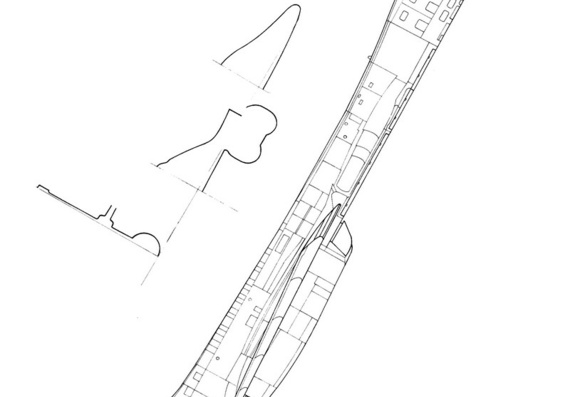 Rockwell B-1B Lancer aircraft drawings (figures)